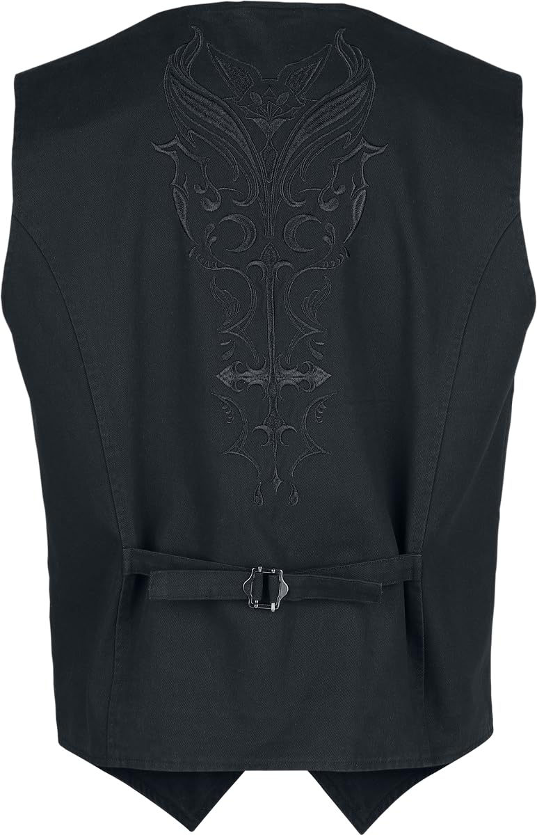 Gothicana by EMP Uomo Gilet Countess Bathory nero