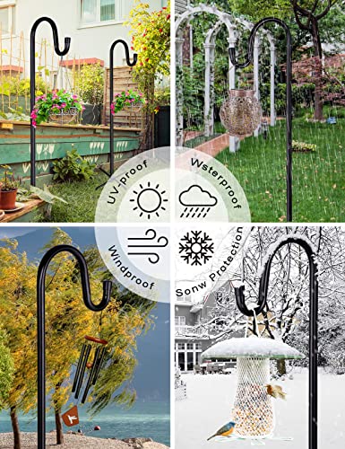 Image of Ottsuls Shepherd-Hooks Adjustable for Bird-Feeder Lantern Plant-Hook Garden-Stake - Plant Stand Hanger for Outdoor Flower Basket, Bird Feeder Hanger Weddings Decor