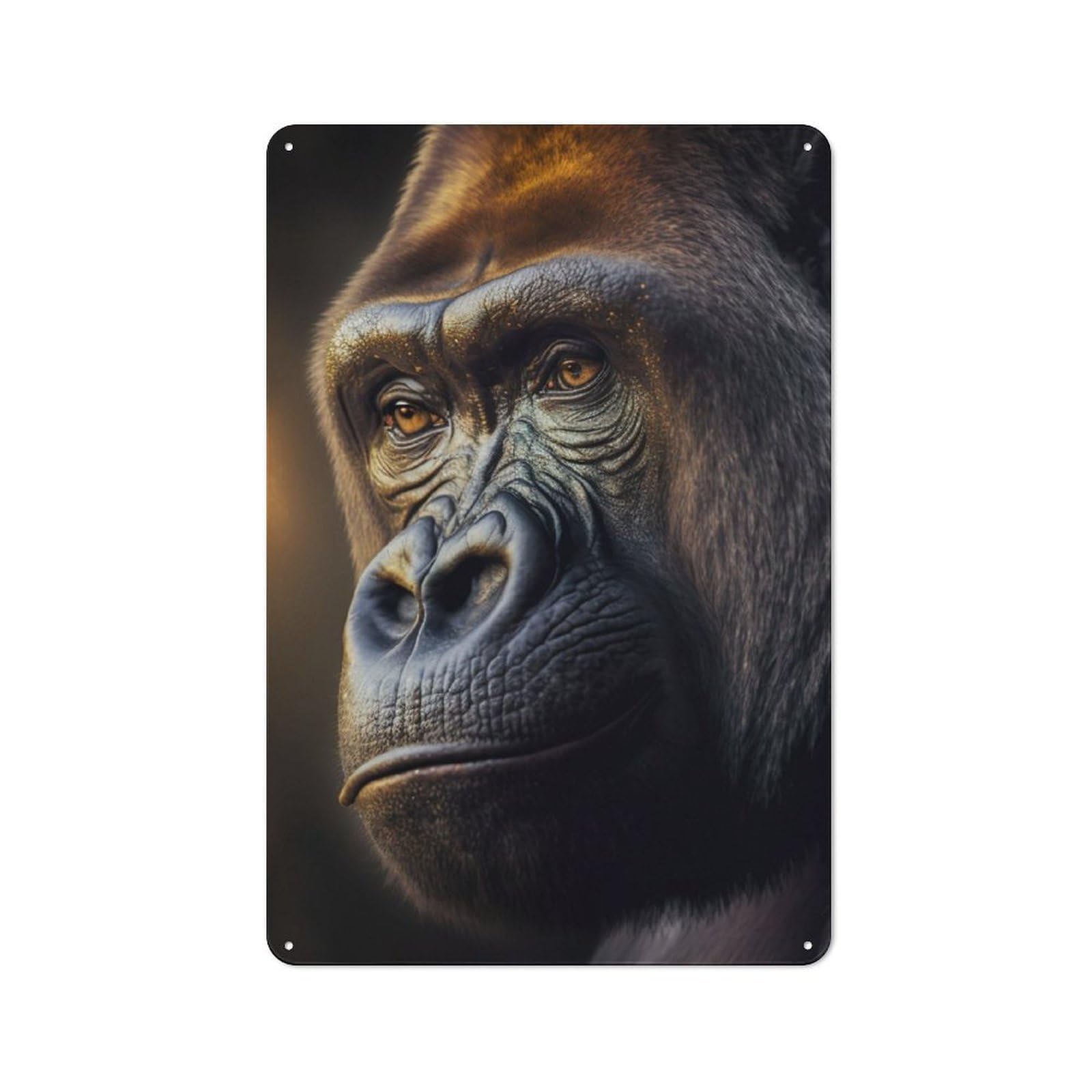 Junmoney The Gorilla Metal Sign 30X20cm With For Hallway Wall, Rustic Decor, Housewarming Present For People Styling Hallway