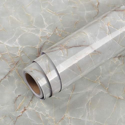 Miniatura 12 de Livelynine Papel Tapiz Azul y Blanco Impermeable de Mármol Papel de Contacto para Encimeras Azul Marino Blanco Vinilo Adhesivo para Encimeras de