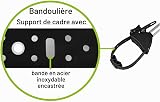 EUFAB 11248 Adjustable Strap Frame Holder 40 cm Black/Silver - 7