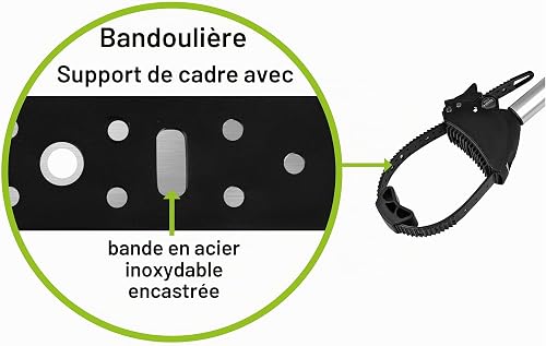 EUFAB 11248 Adjustable Strap Frame Holder 40 cm Black/Silver - 7