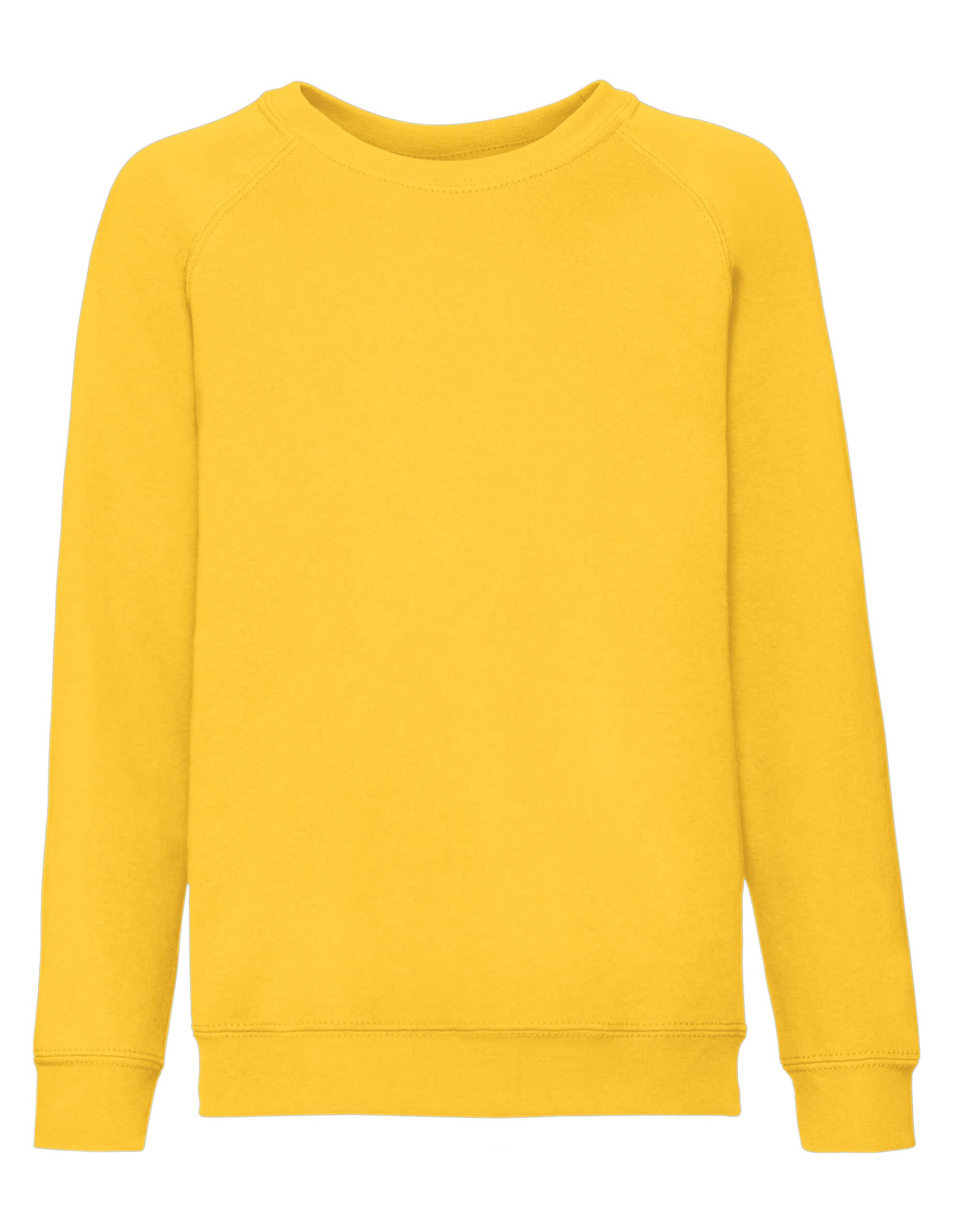 Fruit of the Loom 62039 Kids Classic Raglan Sweatshirt - Sunflower - 12-13 Years