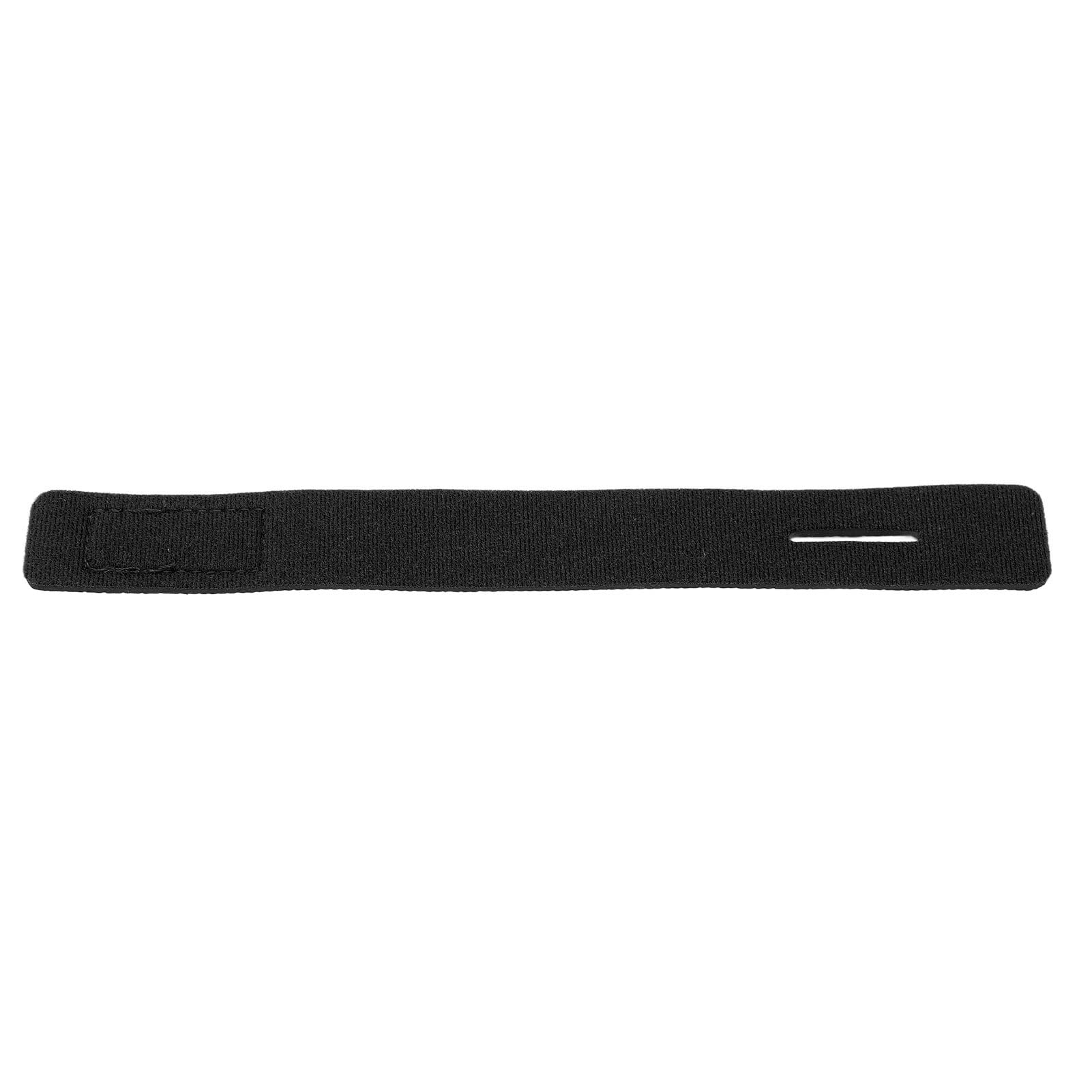 Cinghia per canna da pesca, per una presa sicura e antiscivolo, con anello di guida, materiale in nylon resistente, cinturino elastico facile da usare per riporre e trasportare (nero)