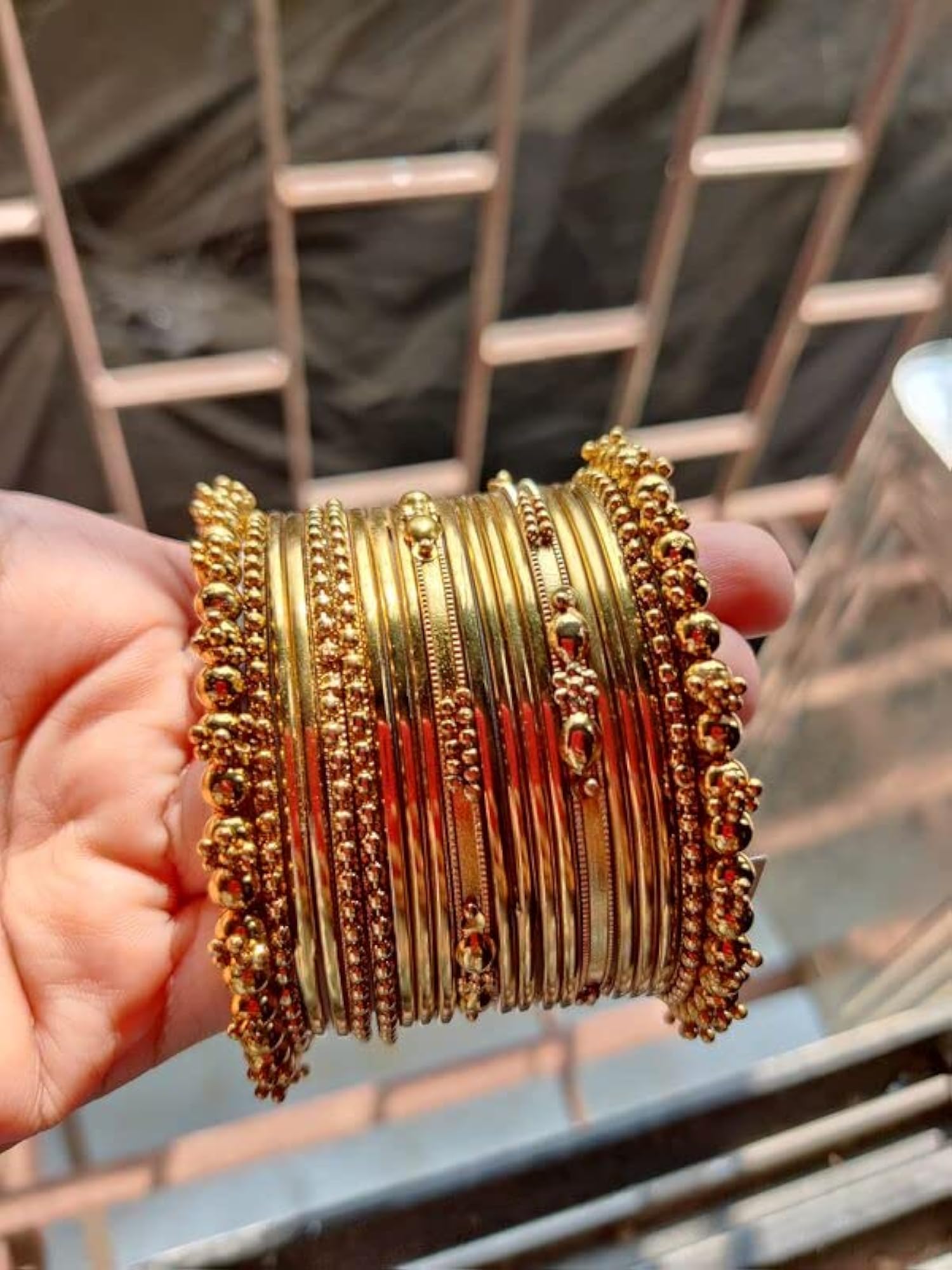 Antique Plated Traditional Bracelet Bangle Set for Women