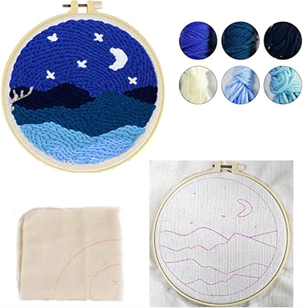 Amazon | Meecaa パンチニードル刺繍スターターキット、ナマケモノ
