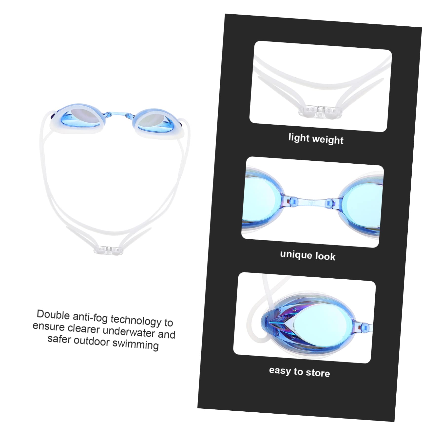 Sosoport 3 Set Occhialini Da Nuoto Occhiali Di Protezione UV Occhiali Da Piscina Occhiali Da Esterno Occhiali Da Sub Nuoto Protezione Per Gli Occhi Protezione Solare Occhiali Da Nuoto