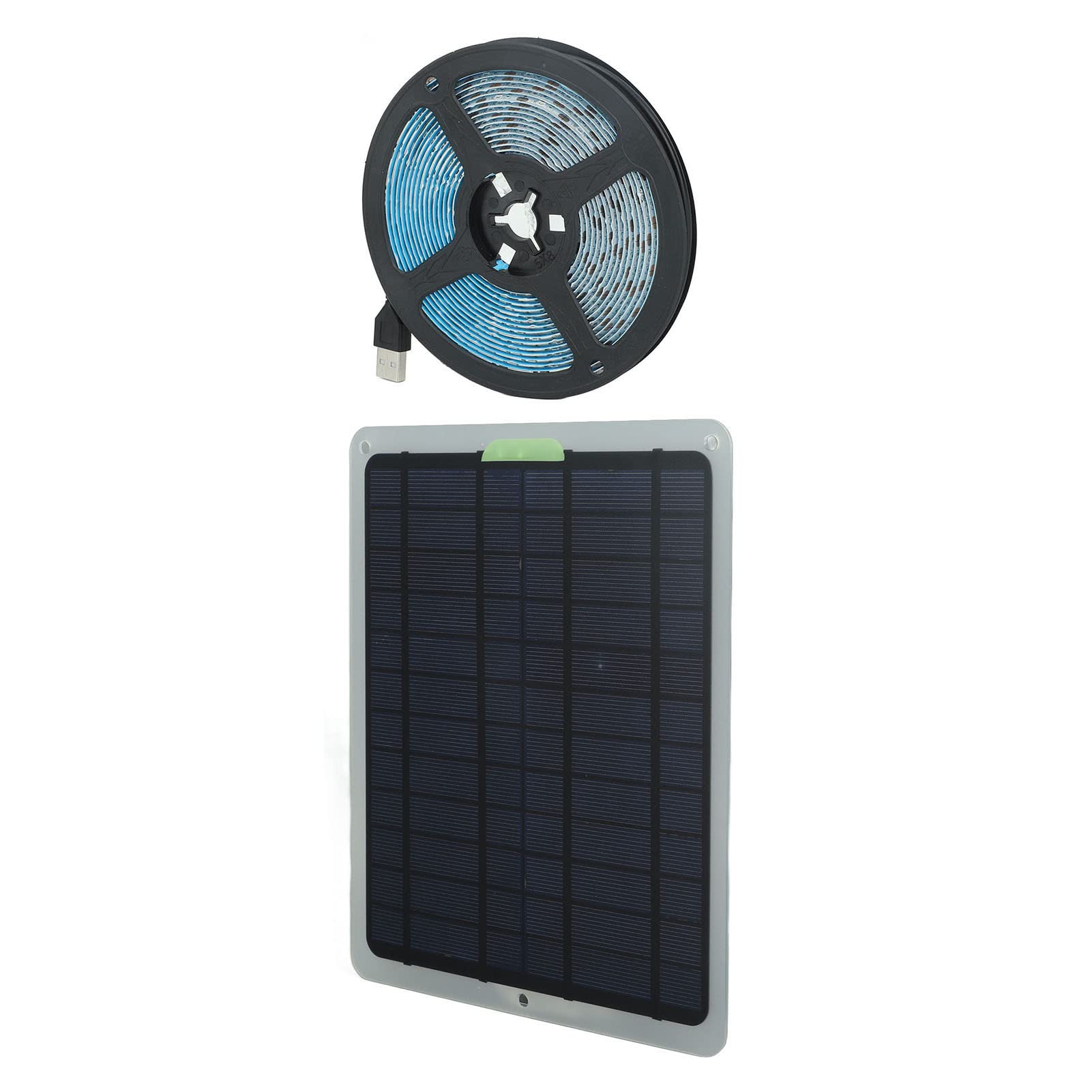 Tira de Luz Solar para Crecimiento de Plantas, 20 W IP65, Accesorios de Cultivo Impermeables, Lámpara LED con Caja de Batería para Invernadero, Jardín Hidropónico, Flores,