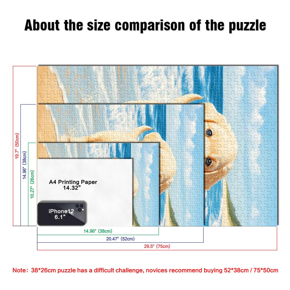Cucciolo di Labrador Retriever sulla spiaggia puzzle 2000 pezzi per adulti apprendimento educativo con pezzi completamente interconnessi di forma casuale 70x100cm