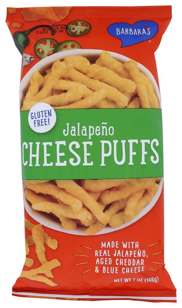 TheArth 生刷りパレ子③ Amazon.com: Barbaras Bakery Cheese Puffs - Jalapeno - No Trans Fat