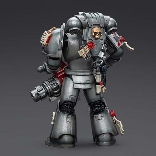 Miniatura 7 de JOYTOY Warhammer - Figura de acción 40K de caballeros grises de ataque, caballero gris con Psycannon colección de anime, modelo 118 de Navidad,