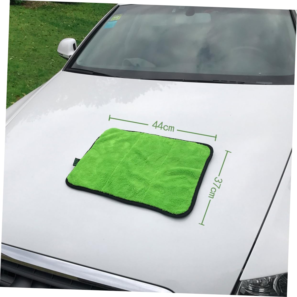 Ciieeo 3pcs Microfiber Car Cleaning Towels Dual Sided Coral Cloth for Auto Detailing Fast Drying Polishing Scratch for Cars Trucks Rvs Home Use Orange Light Green Yellow