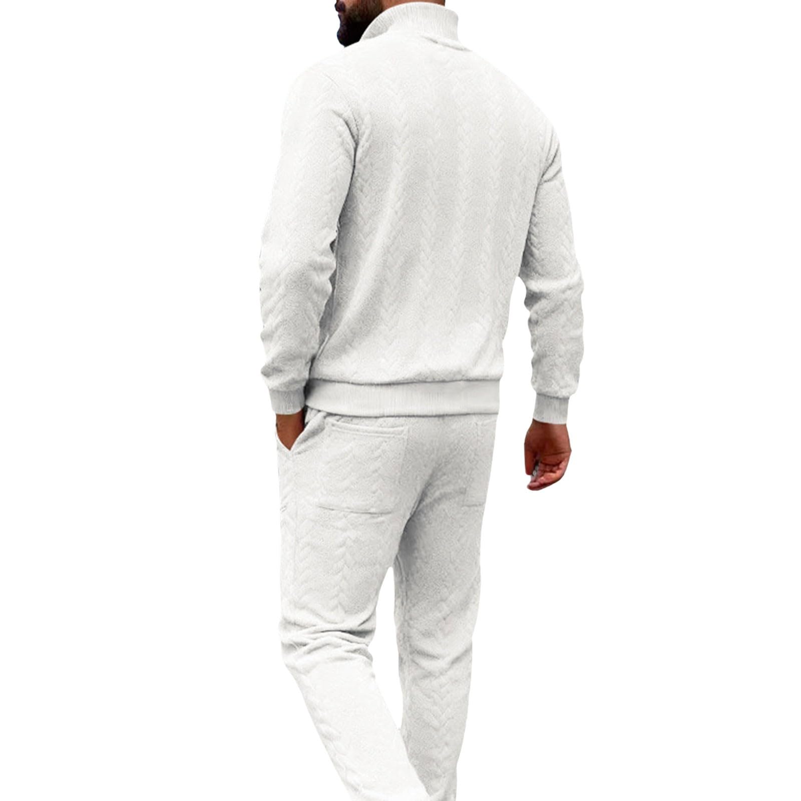 Conjunto de chándal para hombre con cuello alto, sudadera y