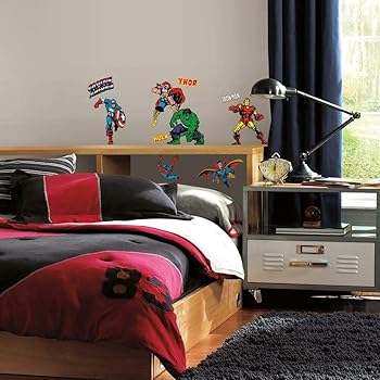 Superheld Marvel Mask Wandaufkleber für Kinder Jungen Schlafzimmer