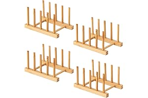 4 Pack Bamboo Dish Drying Racks