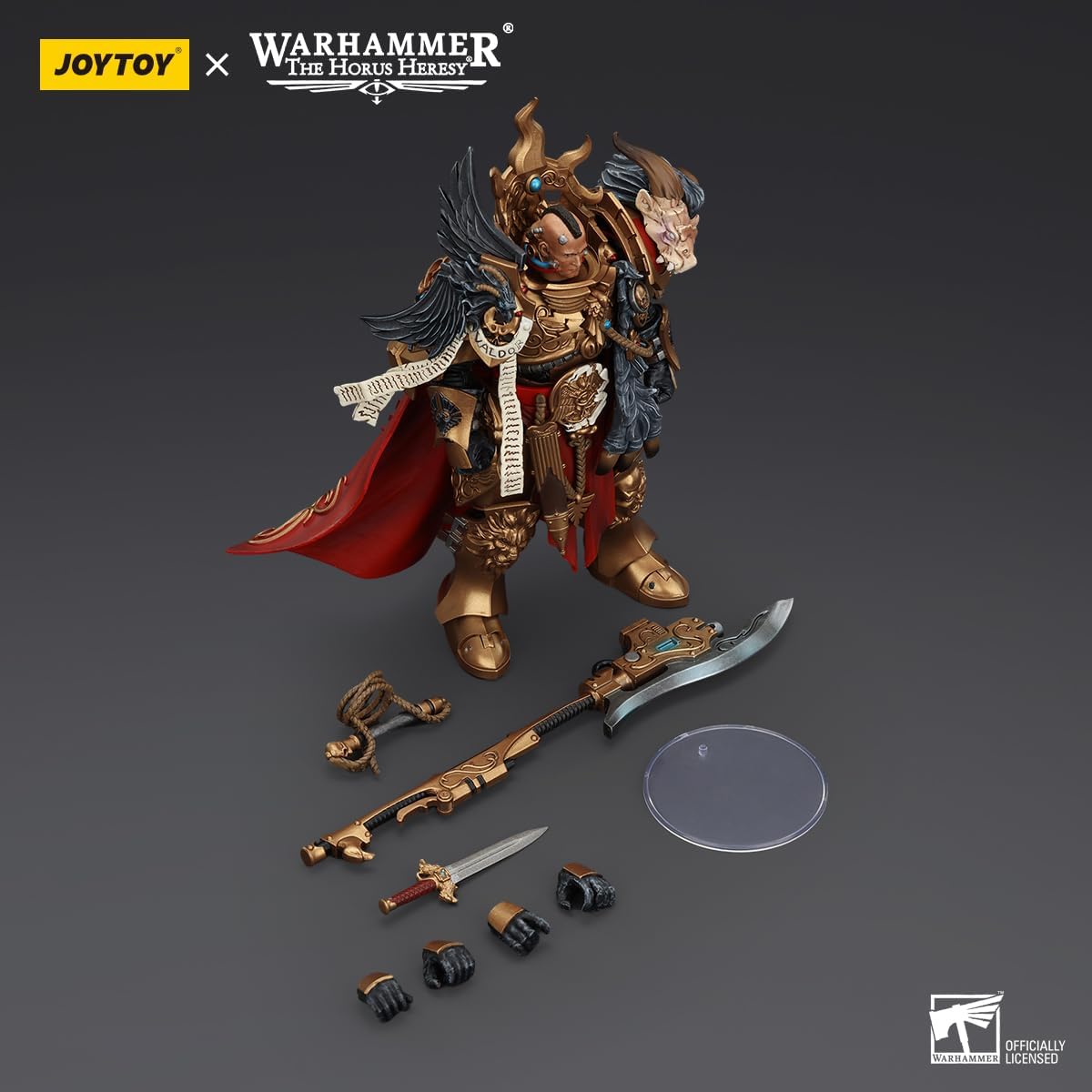 JOYTOY 1/18 Action Figures - Warhammer The Horus Heresy Legio Custodes Constantin Valdor Captain General of The Legio Custodes - 7‘’,Classic Character,Collectible,Age 15 and Above