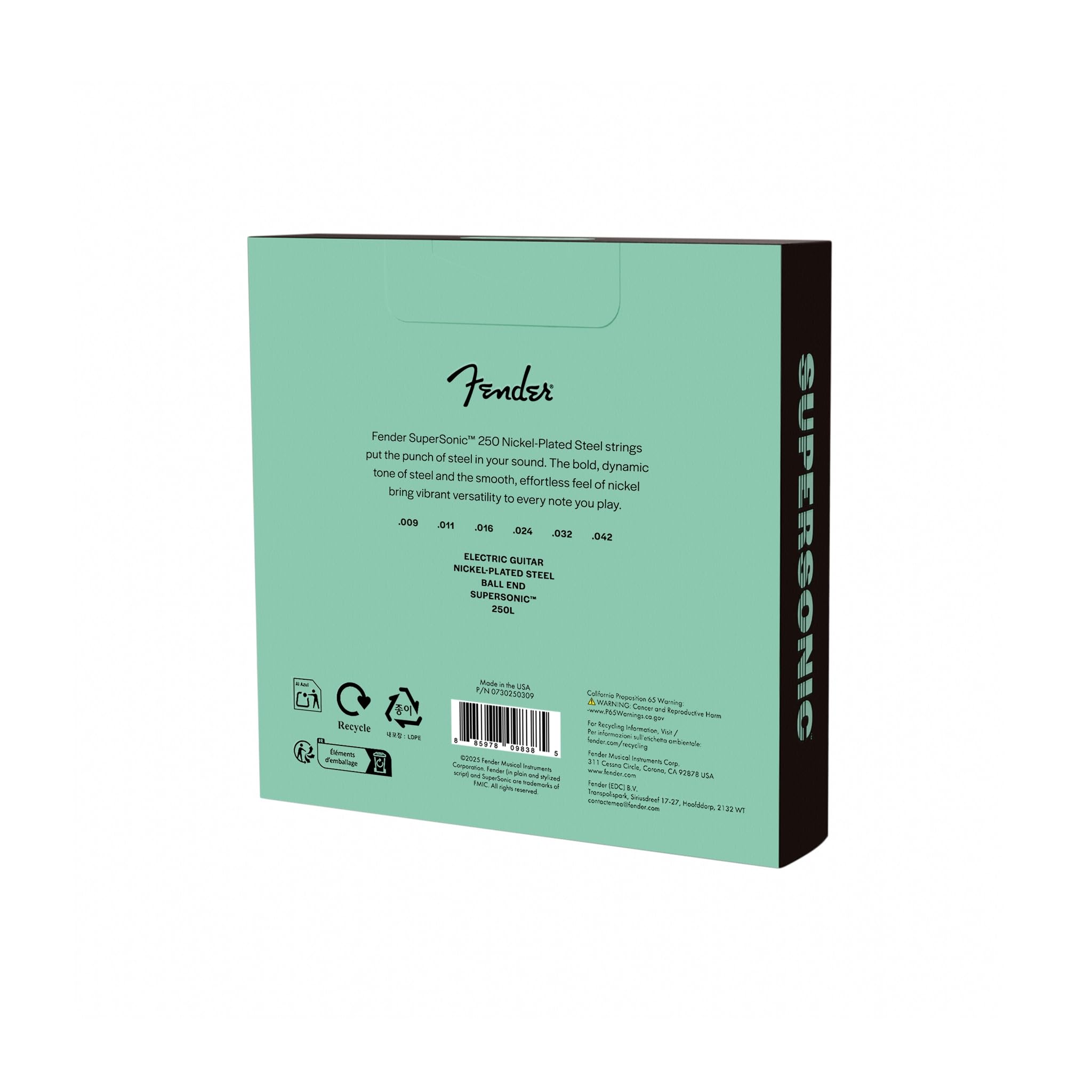Fender Super 250s Nickel Plated Steel Strings (Pack of 3) : Amazon