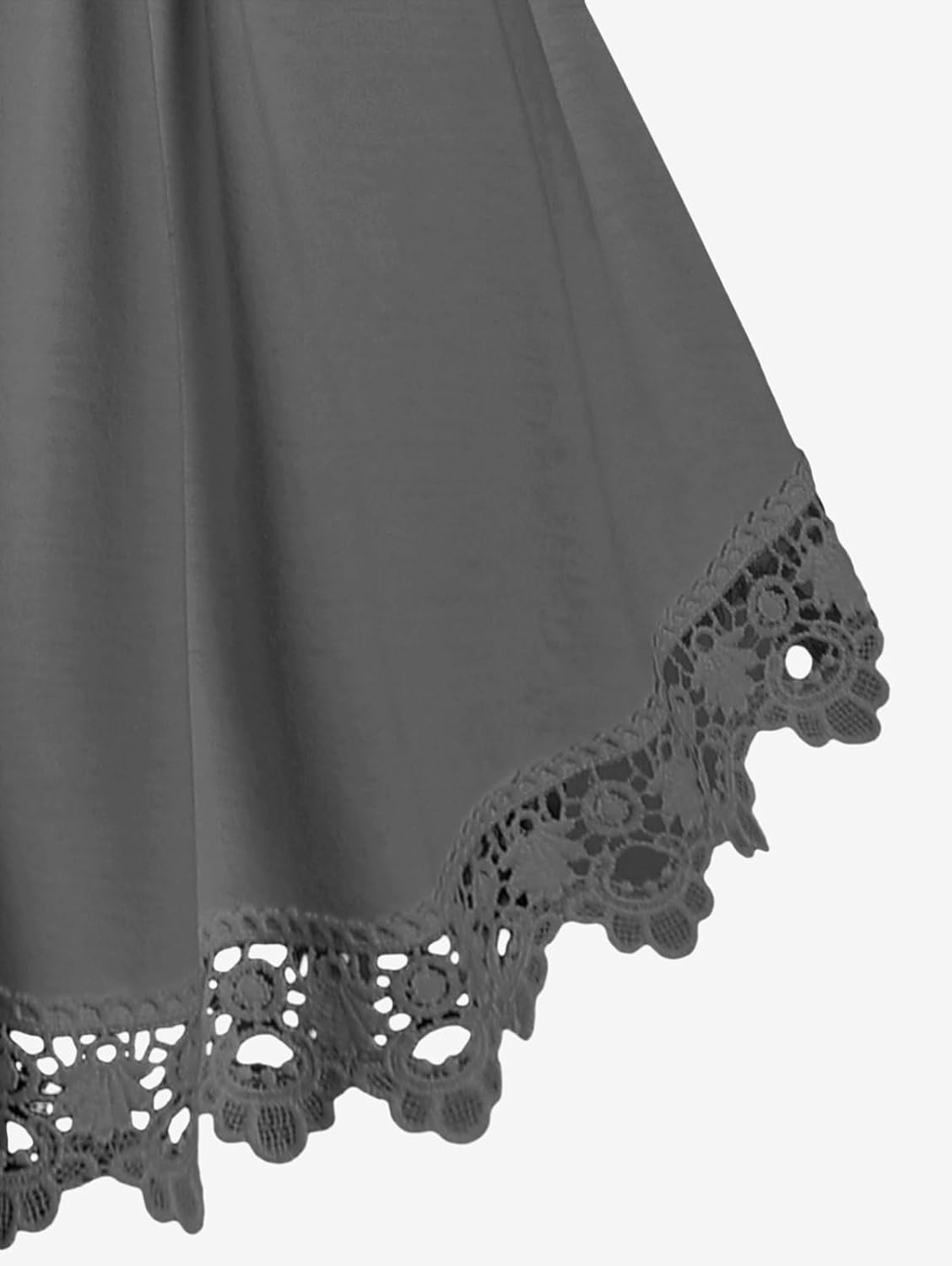 ROSE GAL Plus Size Lace Panel Butterfly Sleeve Blouse