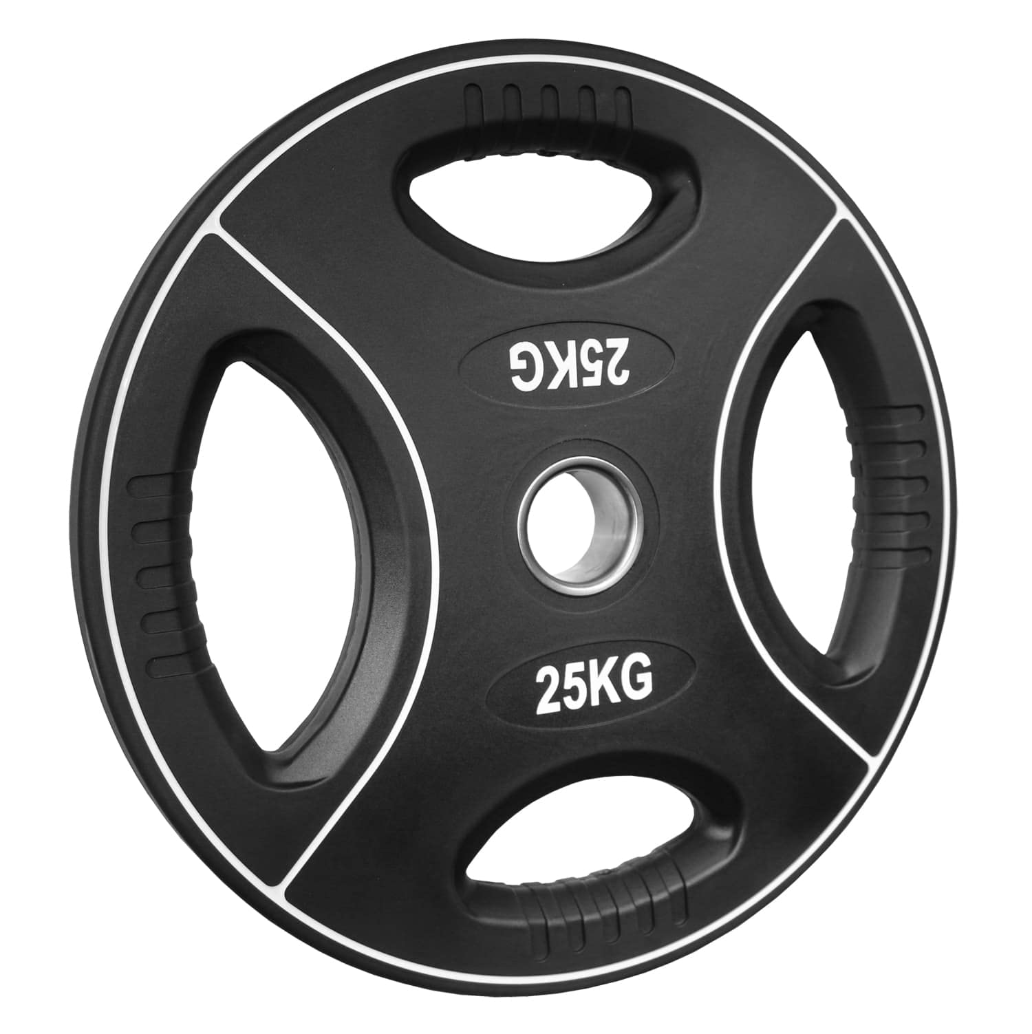 Hantelscheiben | Gewichtsscheiben | 50mm | Polyurethan | mit Griffen | Geruchsneutral | Größenauswahl: 1,25kg | 2,5kg | 5kg | 10kg | 15kg | 20kg | 25kg | Studioqualität
