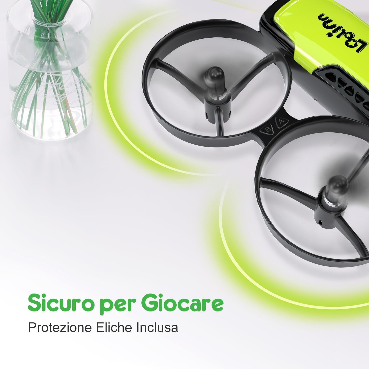 Loolinn | Drone con Telecamera per Bambini Regalo - Mini Drone, Droni Telecomandati Quadricotteri con Telecamera Orientabile/Tre Batterie Incluse / C0 (Regalo di Natale per bambini e bambine)