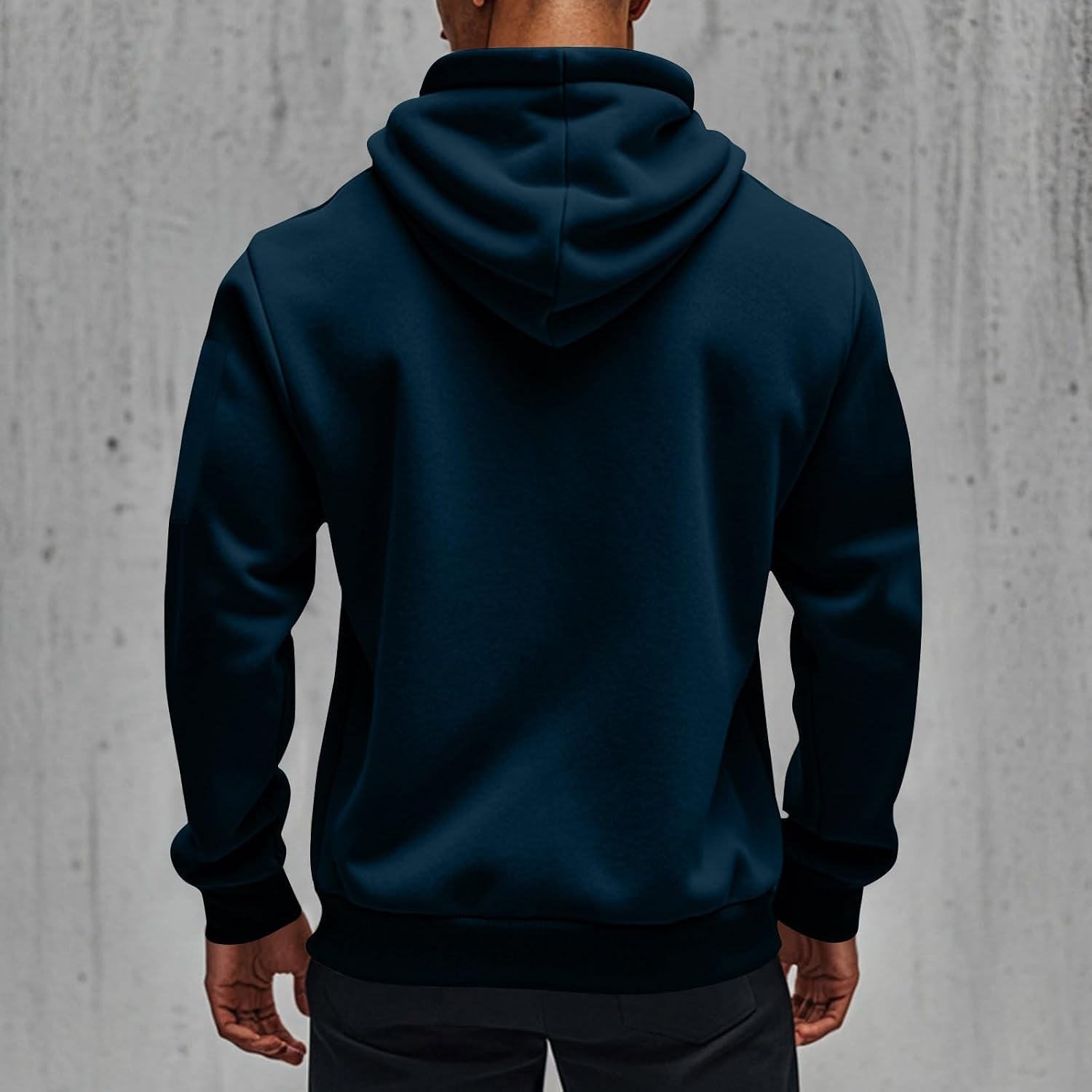 Hoodies For Men Zip Up Long Sleeve Fall Winter Pullover Sweatshirts Regular Fit Baggy Streetwear With Pockets For Casual Wear