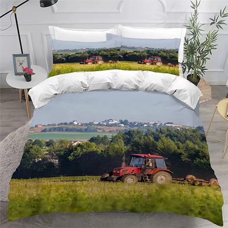 Funda nórdica de tractor verde 220x220cm: el regalo personalizado ideal para dormitorio