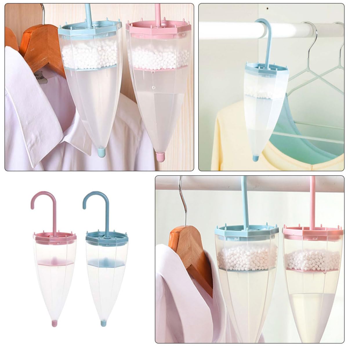 Deumidificatore Assorbitore di Umidità Riutilizzabile a Forma di 2 in Abs e Pp con Design Creativo Appeso per Armadio e Cucina