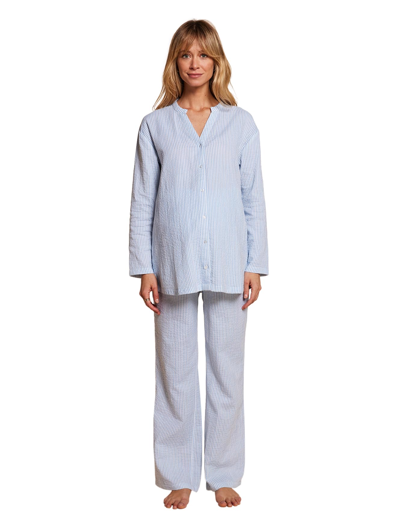 ENVIE DE FRAISE Pyjama Grossesse 2 pièces en Gaze de Coton