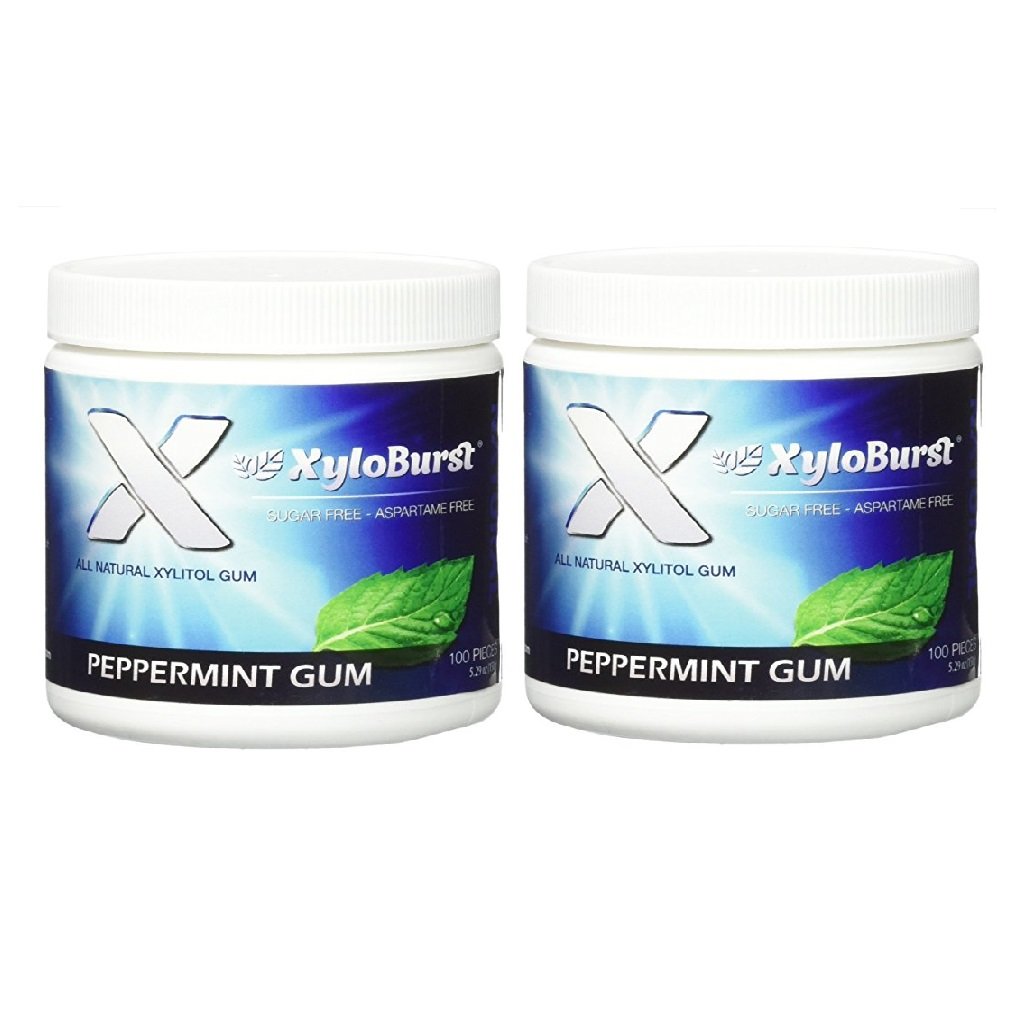 XyloBurst Gum Jar Peppermint 100 count (5.29oz) (Pack of 2)