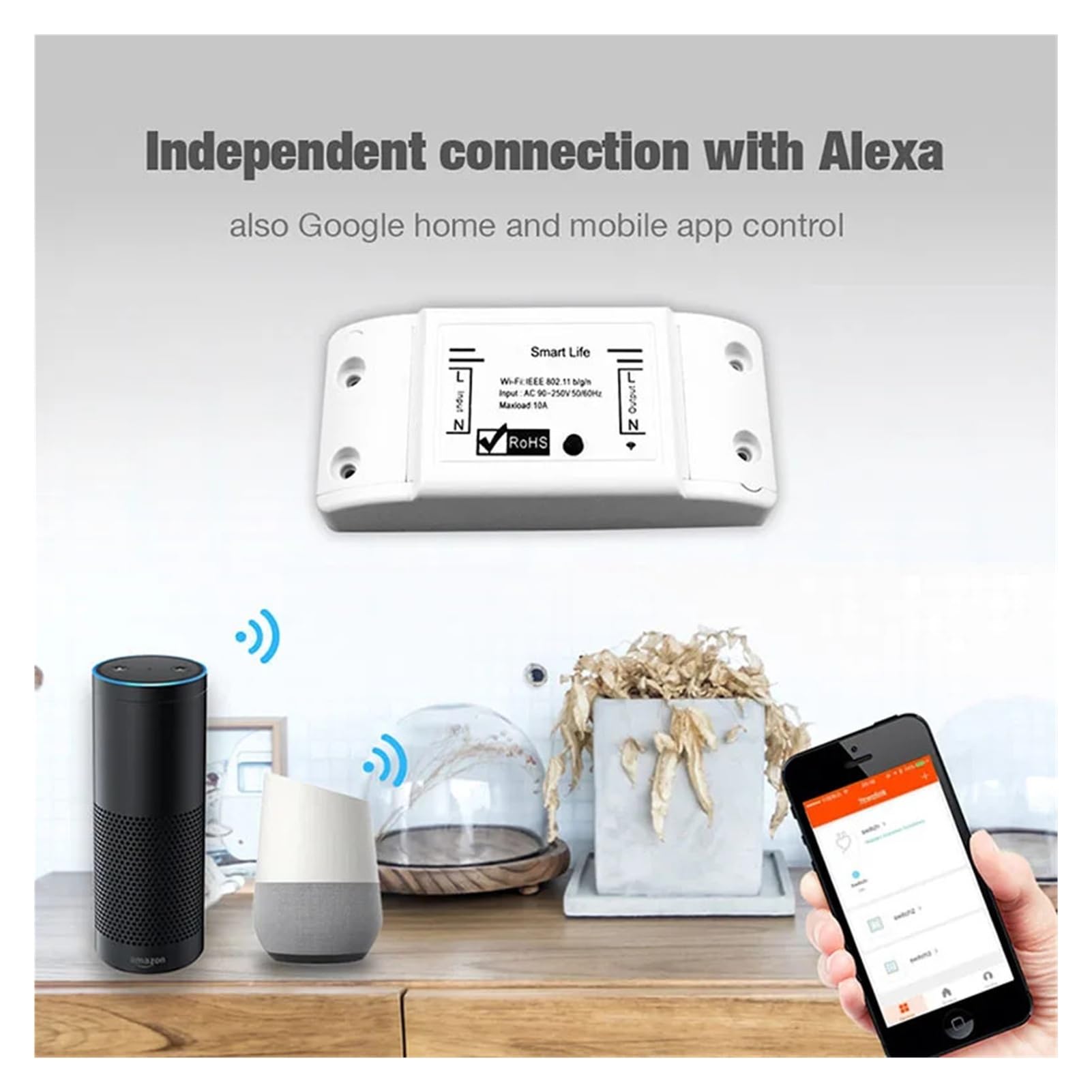 Generico Valvola a sfera motorizzata intelligente WiFi Timing acqua Smart Switch elettrica AC220V(1")