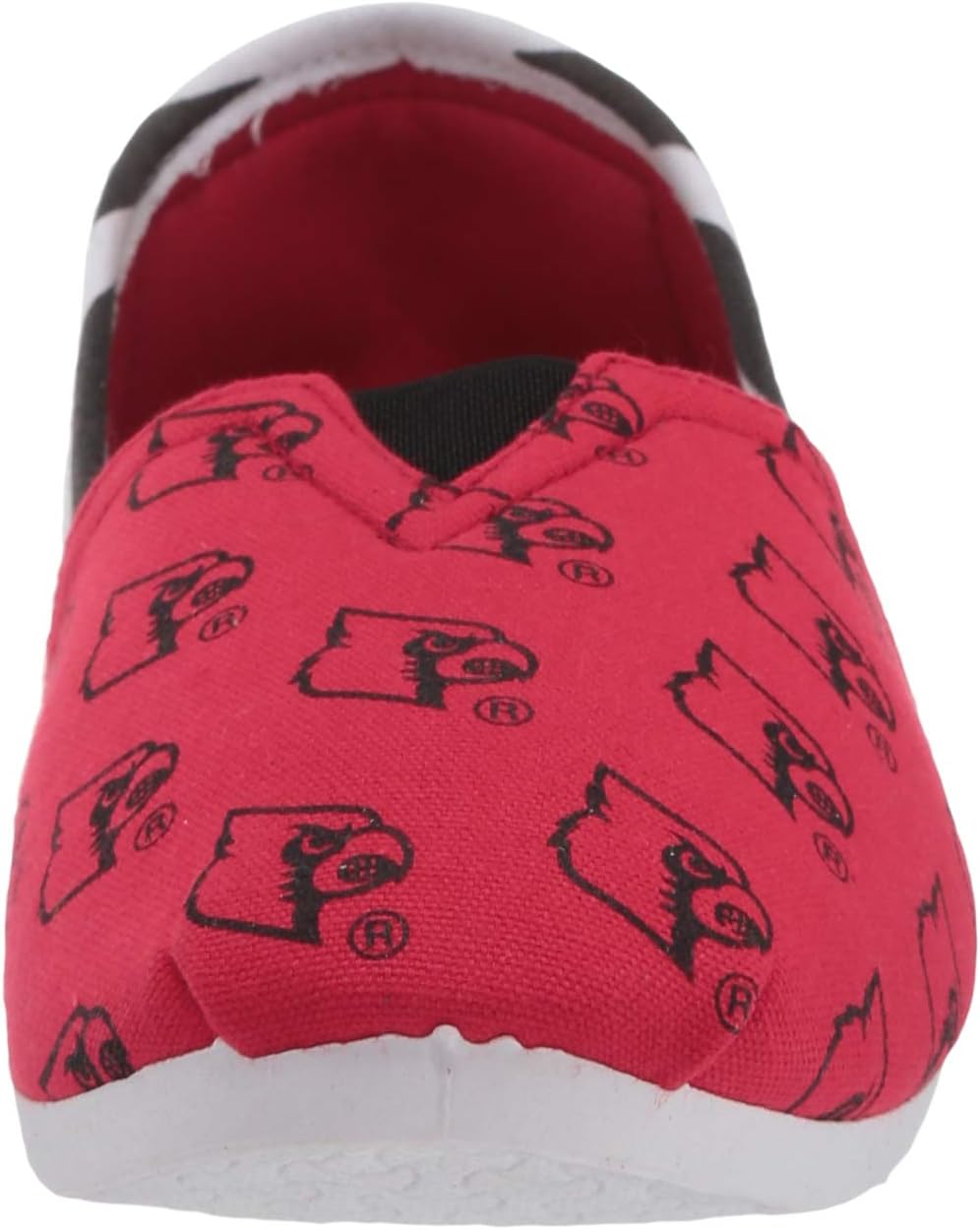 FOCO Louisville Cardinals NCAA Womens Stripe Canvas Shoes - M