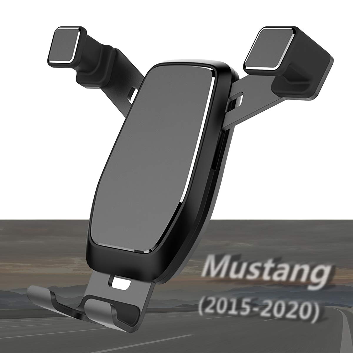 AYADA Phone Holder for Ford Mustang, Mustang Phone Holder Mustang Phone Mount Upgrade Design Gravity Auto Lock Stable Without Jitter Easy to Install Mustang Accessories GT,2015 2016 2017 2018