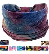 Headbands For Women's Hair, Boho Headband Elastic Soft Flower Wide Headbands for Women Yoga Sport...