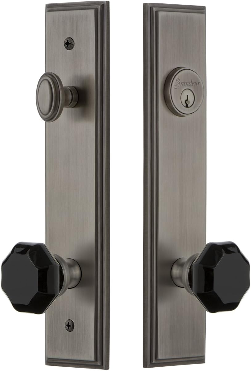 Grandeur Hardware 852061Entry SET852061 Made of Solid, Forged Brass for Long Lasting Durability, Backset Size: 2.375", Lifetime Brass