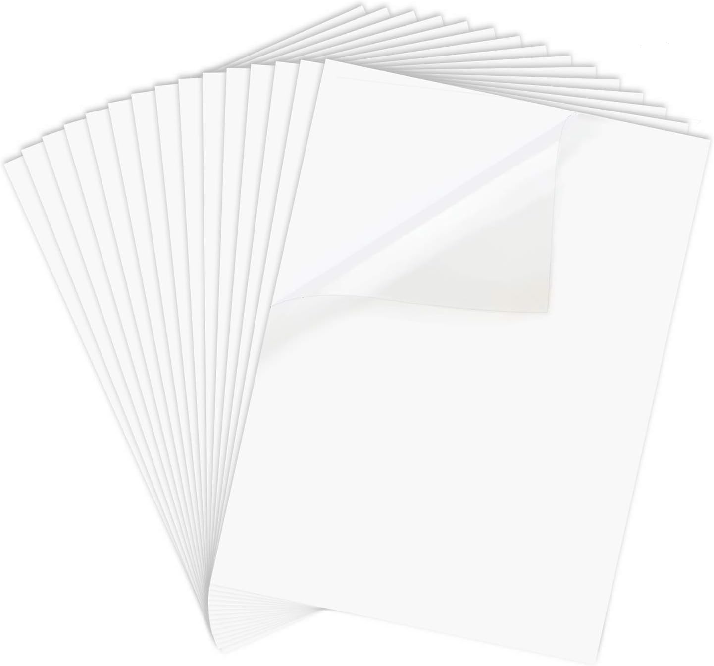 Printable Vinyl Sticker Paper for Inkjet Printer - 8.5 x 11 Inches 15 Sheets Translucent Premium Waterproof Sticker Paper - Dries Quickly and Holds Ink Beautifully