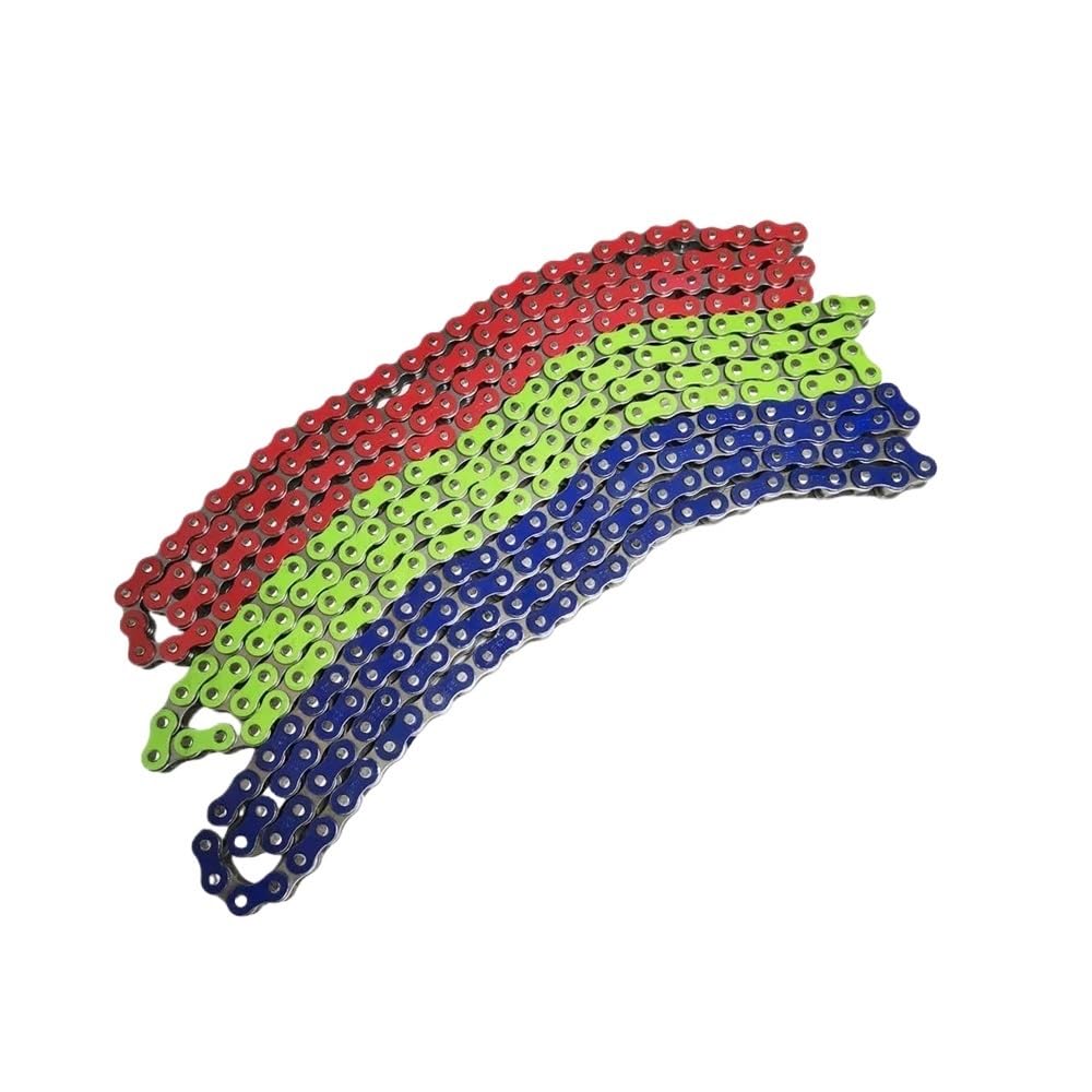 Cadena de transmisión for Motocicleta, Rodillo de transmisión, Enlace Maestro 420/428 108L, Apto for ATV Pit Dirt Bike(428-red)