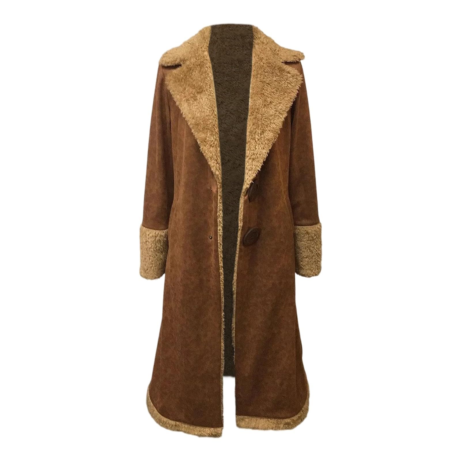 Chaqueta genérica Anorak Style Western Abrigo Vaqueros Forrado Polar Cómodo Invierno Ropa Exterior Moda A Prueba Viento Casual