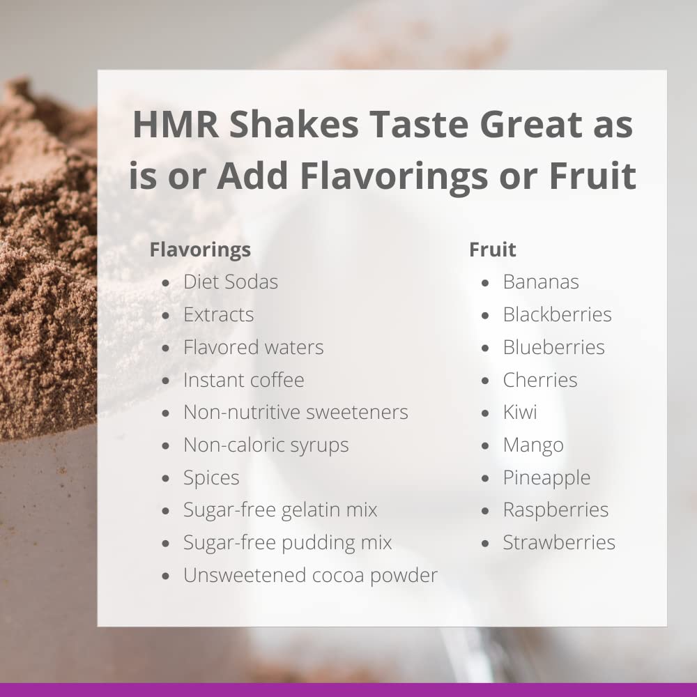 HMR 70 Plus Chocolate Shake & Pudding Mix | Meal Replacement Powder | Lactose-Free | 15g Protein | Supports Healthy Weight Loss | Easy to Make | Low Calorie | 18 Single Serving Packets