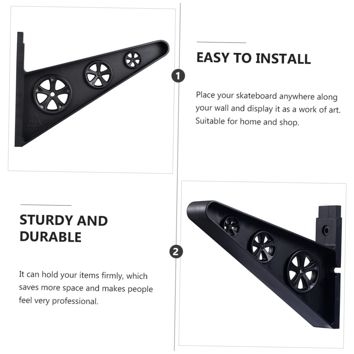 KICHOUSE Multi Wall Rack Storage Display Stand for Skateboards Snowboards and Umbrellas High Strength Easy Installation Home Garage Organizer Black