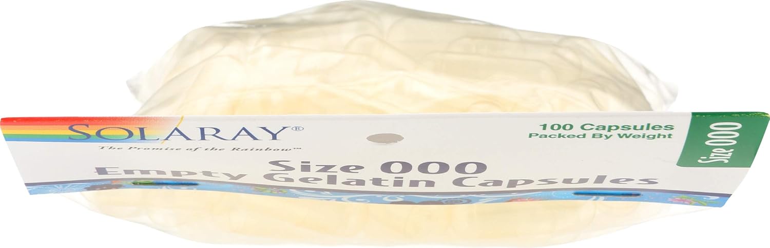 Empty Gelatin Capsules Size 000 (100 Capsules) : Health & Household