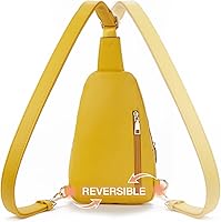 Vista 4 de Telena Riñonera pequeña para mujer, de cuero, cangureras, bolsa de pecho para mujer