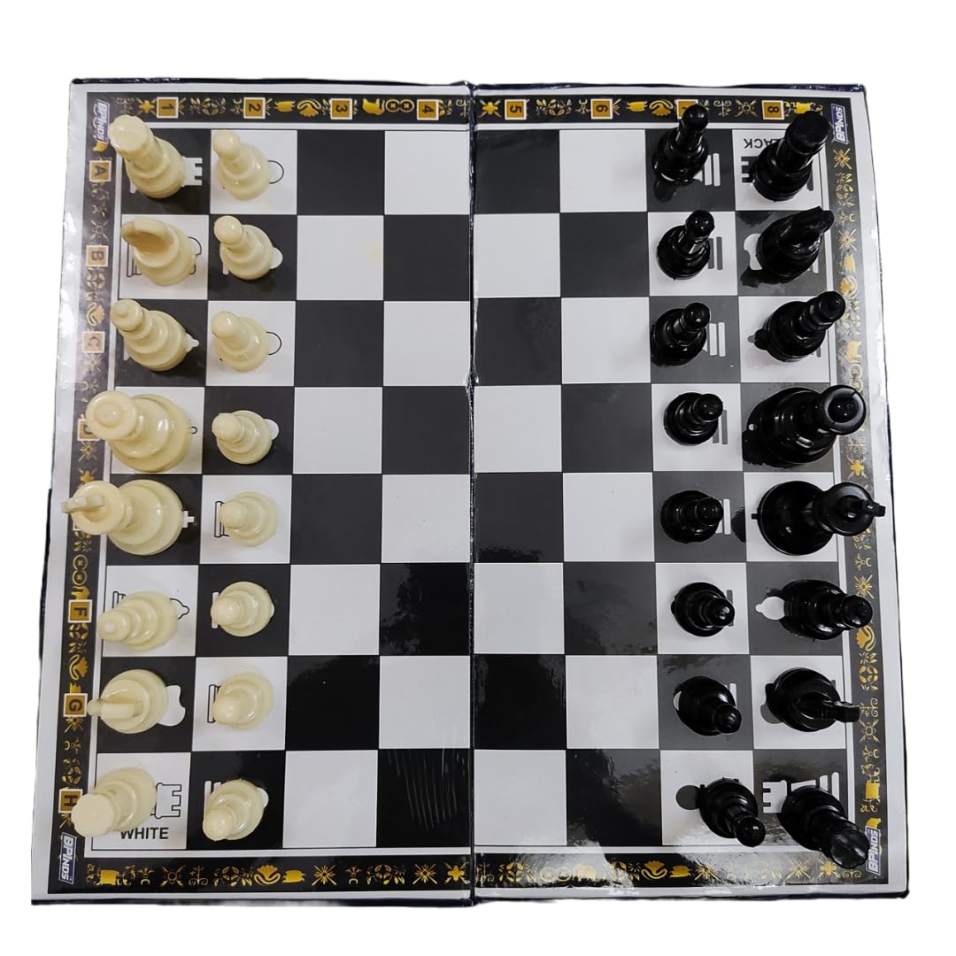 Activeu Black And White Prime Quality Chess Board Set,For-All Ages, All Age