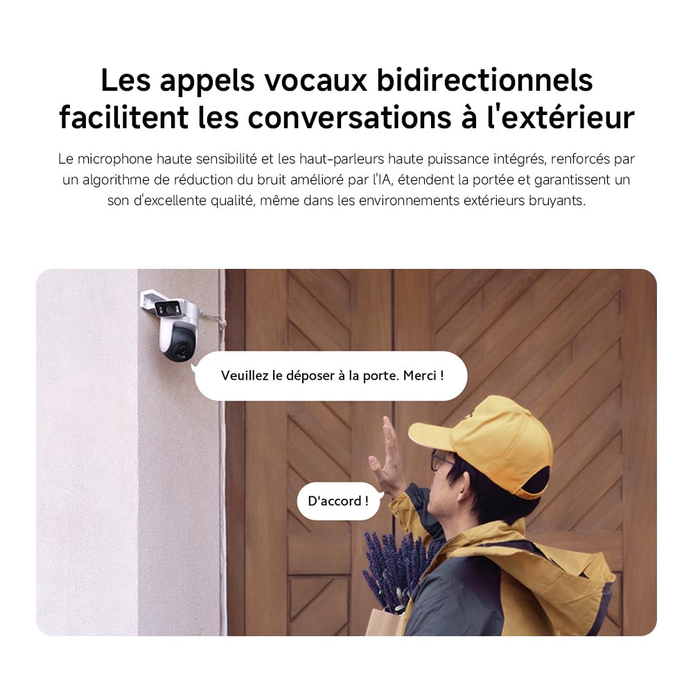 Xiaomi Outdoor Camera CW500 Dual | Double Objectif 2.5K Ultra HD | Détection IA & WiFi 6 | Caméra de Surveillance PTZ 360° & Vision Nocturne Couleur