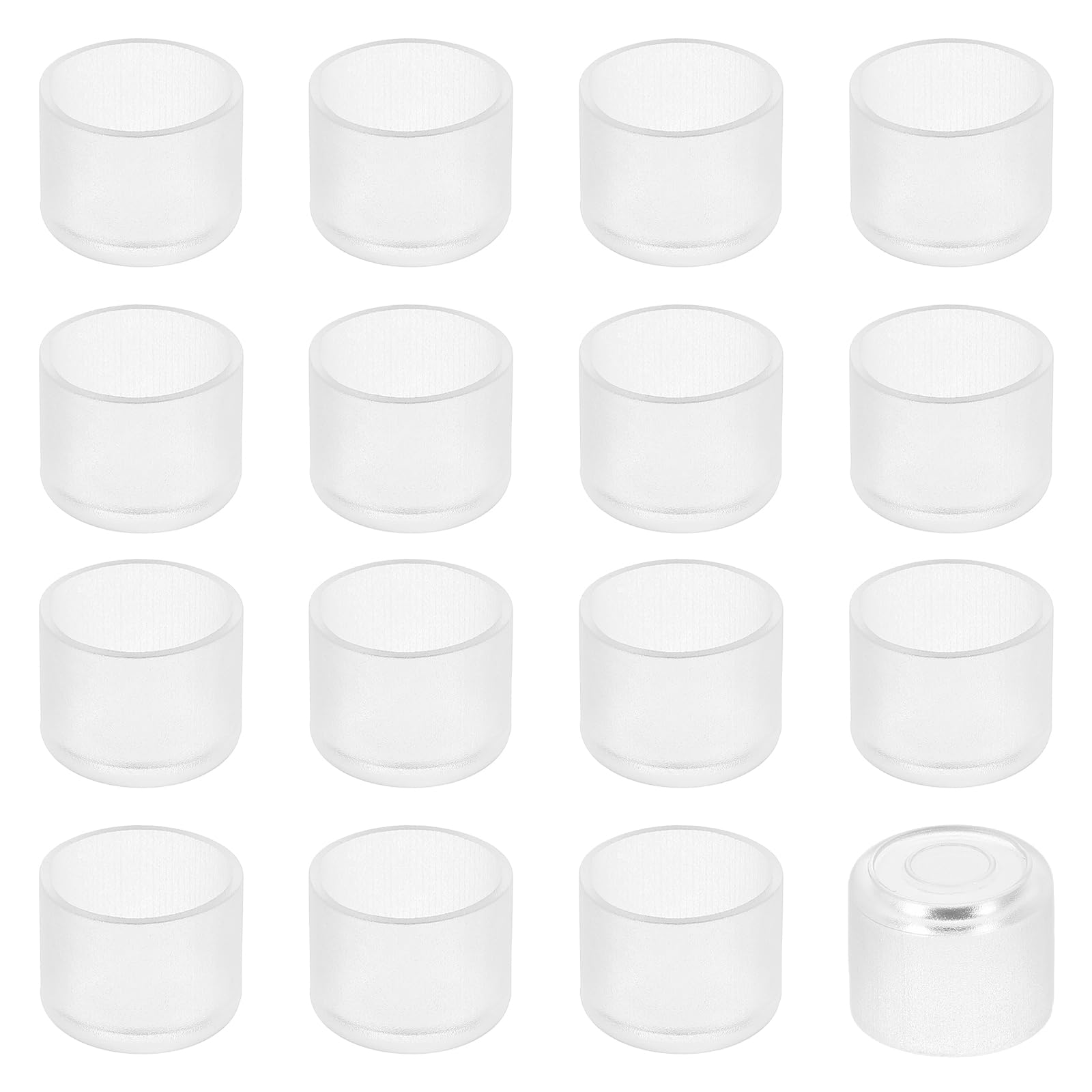 sourcing map 56Pcs Chair Leg Caps, 22mm (7/8 Inch) Non-Marking PVC Chair Leg Tips Non-Slip Chair Leg Floor Protectors Round Table Covers End Caps for Furniture, Transparent