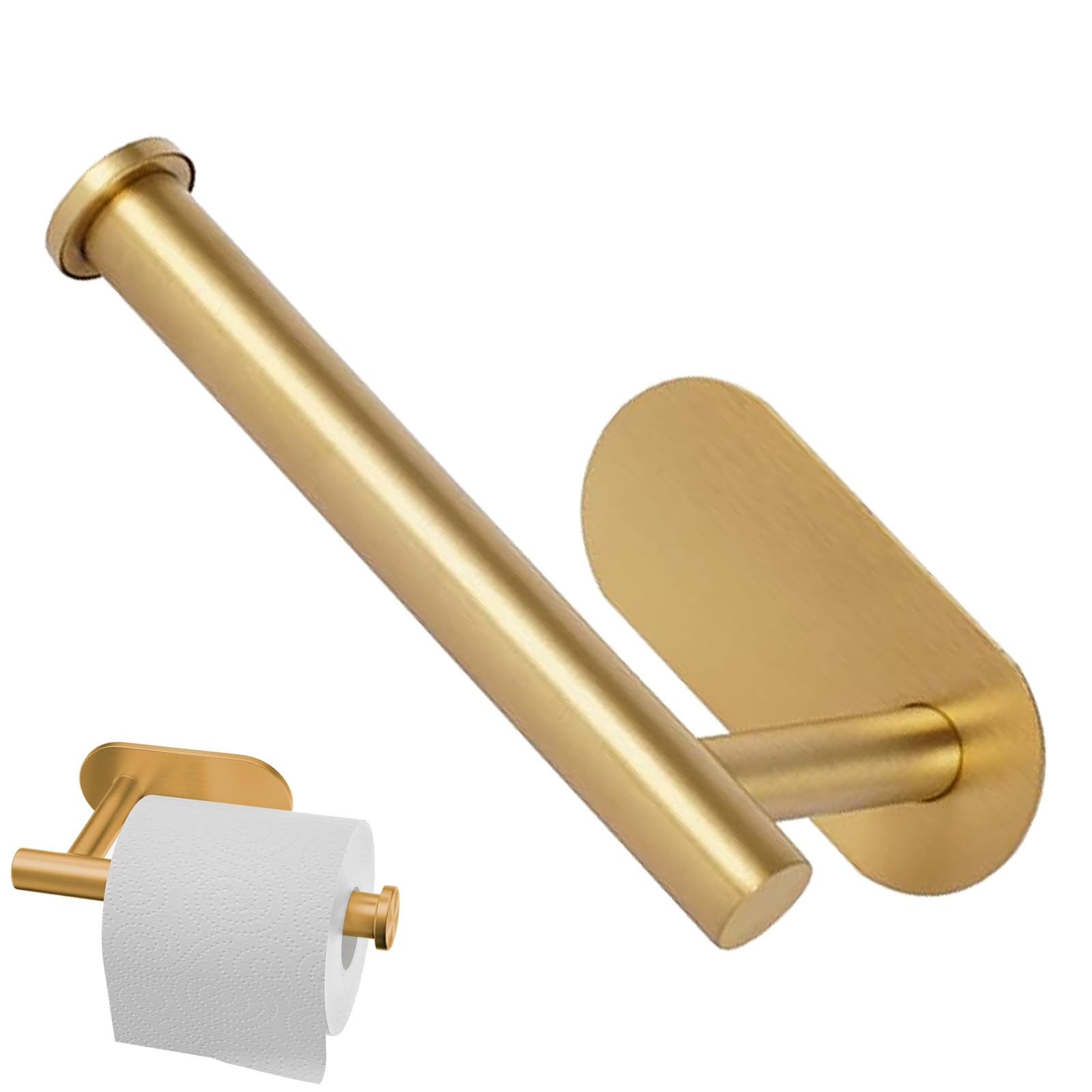 Gold Toilet Roll Holder, Self Adhesive ToiletRoll Holder, GoldColour Toilet Roll Holder, Gold Toilet PaperHolder Wall Mount, for Bathroom