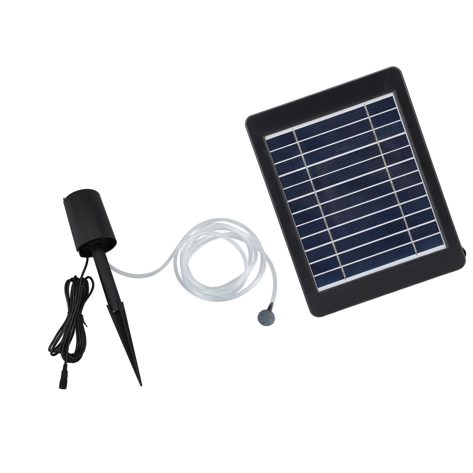 Fafeicy Kit Aeratore per Laghetto Solare con Pannello Solare da 6 V 4 W e Batteria da 2200 MAh, Pompa di Ossigeno Multimodale per Laghetti all'aperto, Acquari e Acquari, Flusso d'aria Minimo 0,8