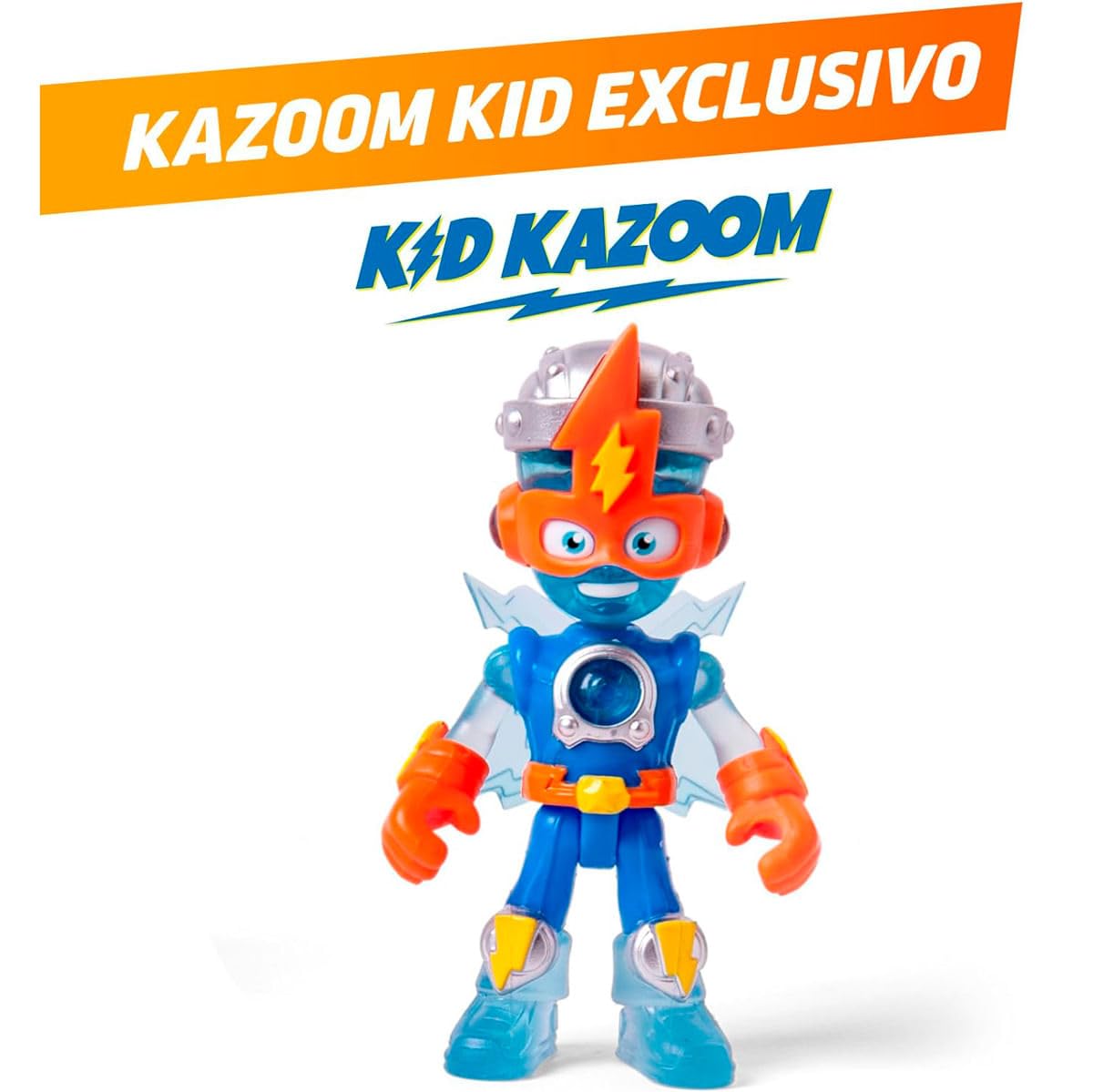 SUPERTHINGS KAZOOM POWER – Pojazd bojowy Kid Kazooma z animowanego serialu "Kazoom Power". Zawartość: 1 Combat Vehicle, 1 ekskluzywny Kid Kazoom, 1 broń i 1 akcesorium.