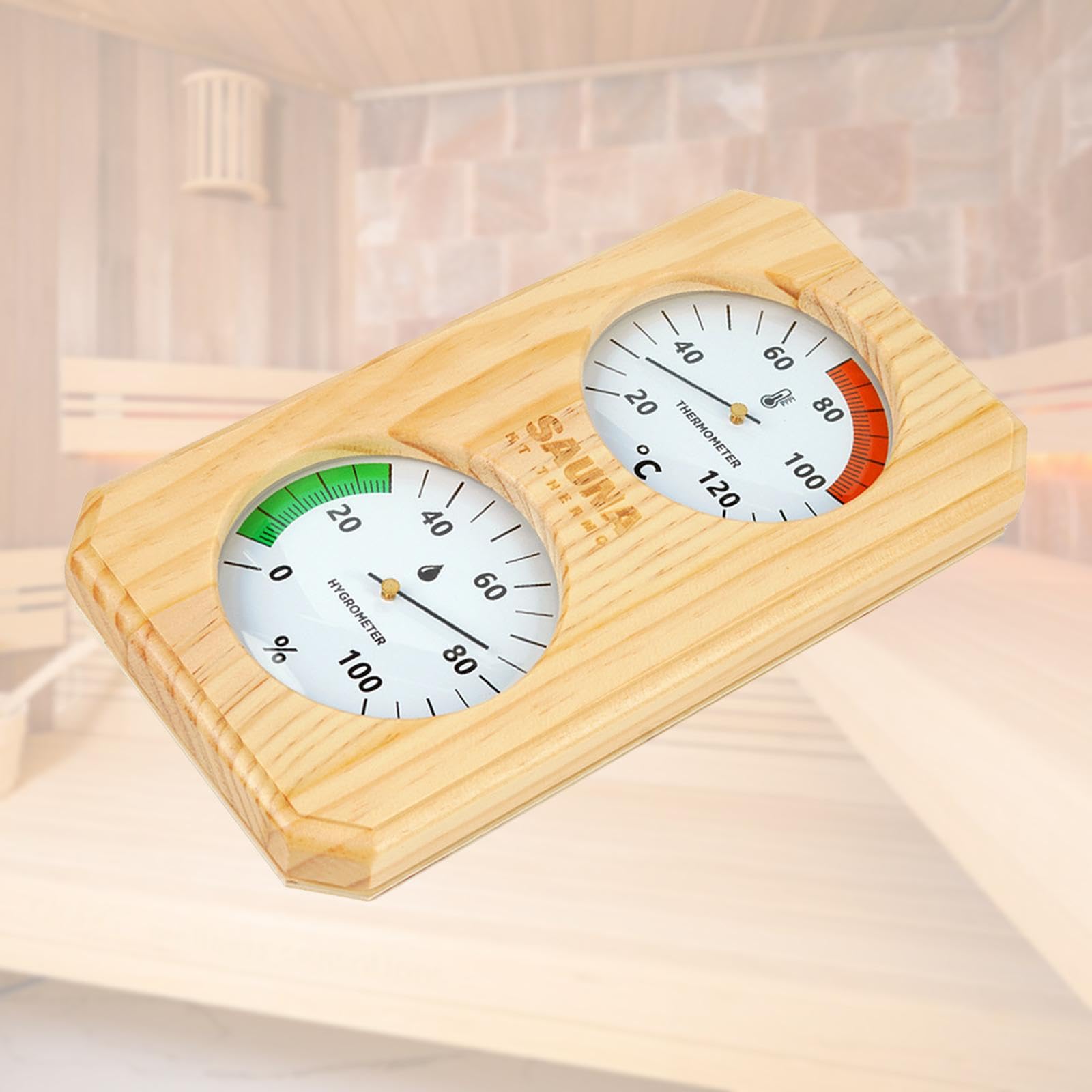 Termometro per Sauna Igrometro Igrotermografo, 0 100 Misurazione di umidità, Temperatura E umidità per, Celsius Orizzontale