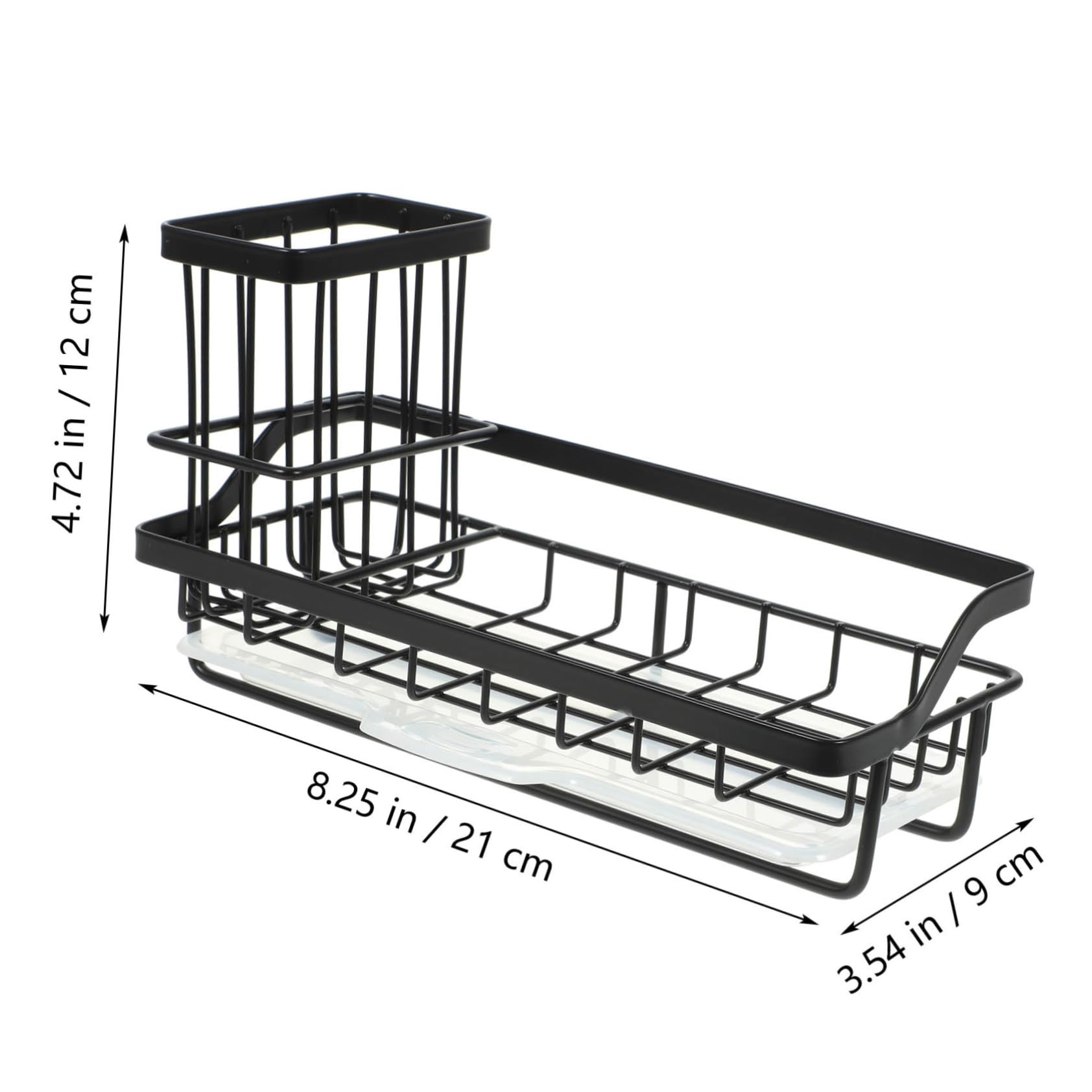 DECHOUS 4 Pz mensola Cucina ripiano Cucina portaspugna Lavello Porta Spugna per Piatti organizzatori Supporto drenante per a Porta e da Acciaio Inossidabile Black