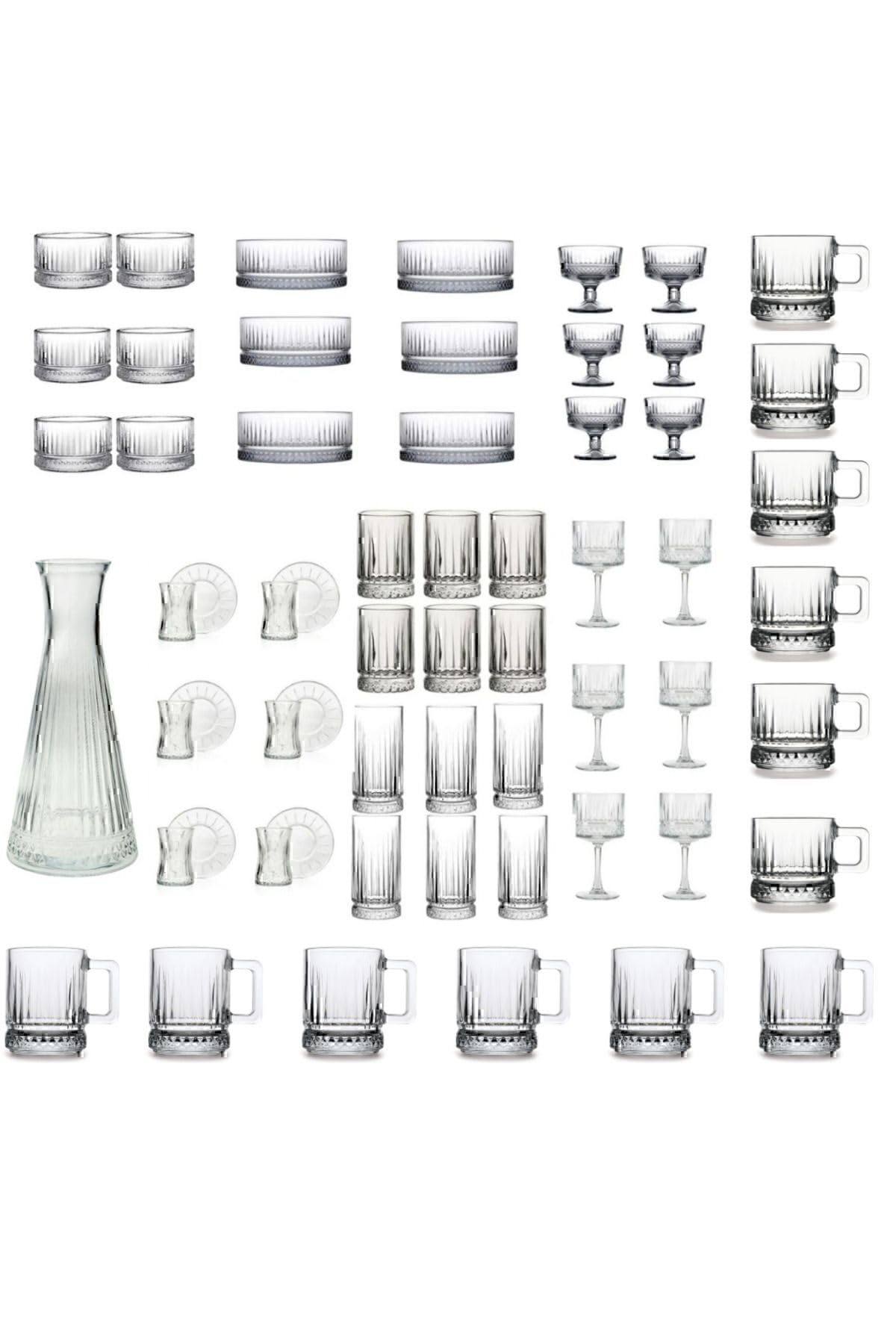 Pasabahce Elysia 61 Parça Bardak, Sunumluk, Çerezlik, Dondurmalık Full Çeyiz Seti TYBS5L9COCHFGB6R40